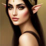 Portrait of Beautiful Female High Elf