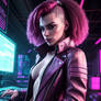 Cyberpunk Hacker Girl