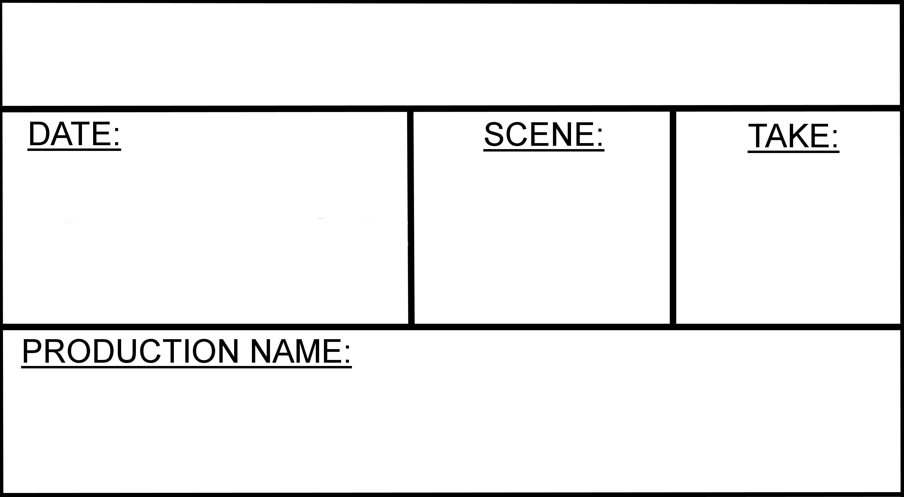 Clap Board Template Preschool