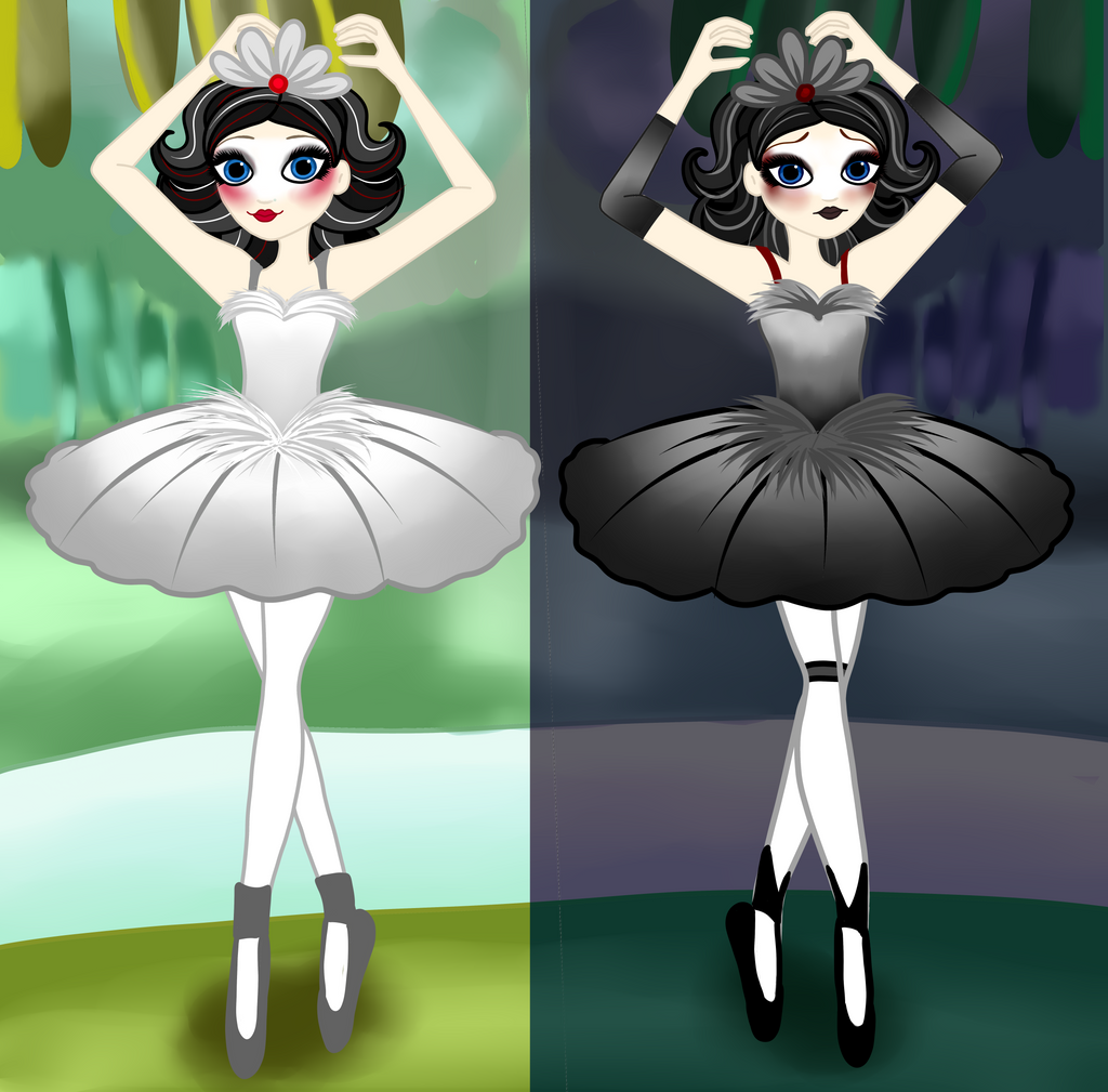 Fardette Black and White Swan by JanelleMeap