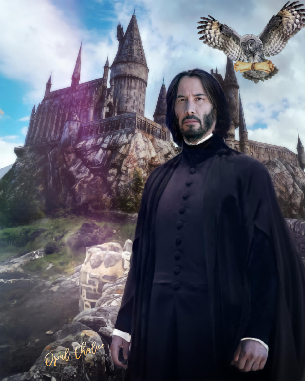 Keanu Reeves Edited Snape Edit : Keanu Reeves as Severus Snape by OpalChalice on DeviantArt