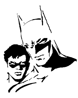 Batman and Robin stencil by Vinz007 on DeviantArt