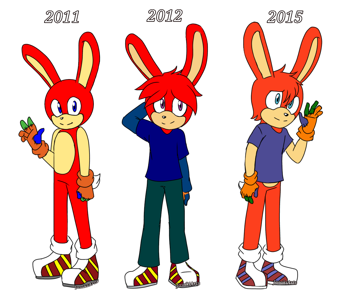 Ben With Rabbit Ben The Rabbit | Design Over The Years by JasakiArts on DeviantArt