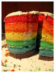 Rainbow Cake by AdmiralAngela