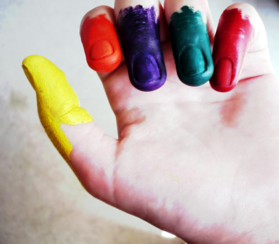 Painted hand