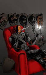 Deathstroke kickin it.