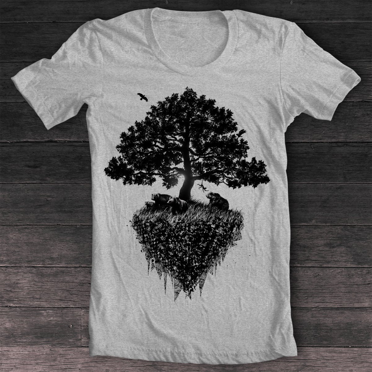 Black tree T-shirt