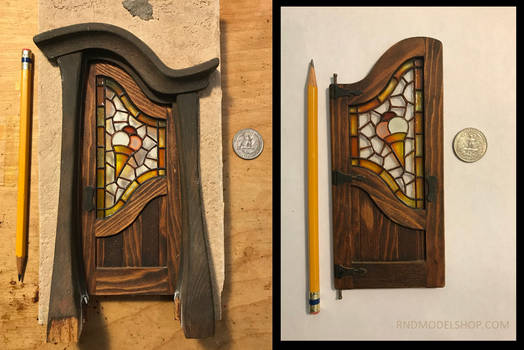 Miniature Fantasy Tudor Cottage Ice Cream Door