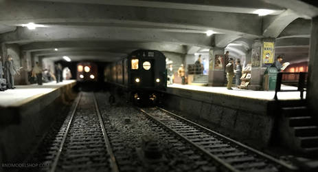 Miniature Scale Model Subway Platform