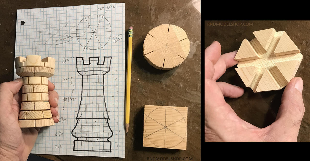 Simple Rook Model Miniature Wood Rook Construction by RNDmodels on DeviantArt