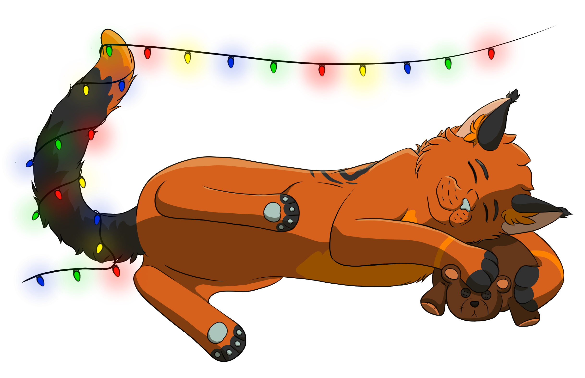 Christmas Teddy by Snowy-Clover