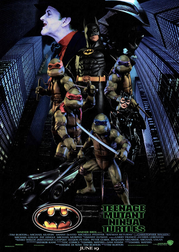 Batman/Ninja Turtles 1990s Movie Poster by GeekTruth64 on DeviantArt