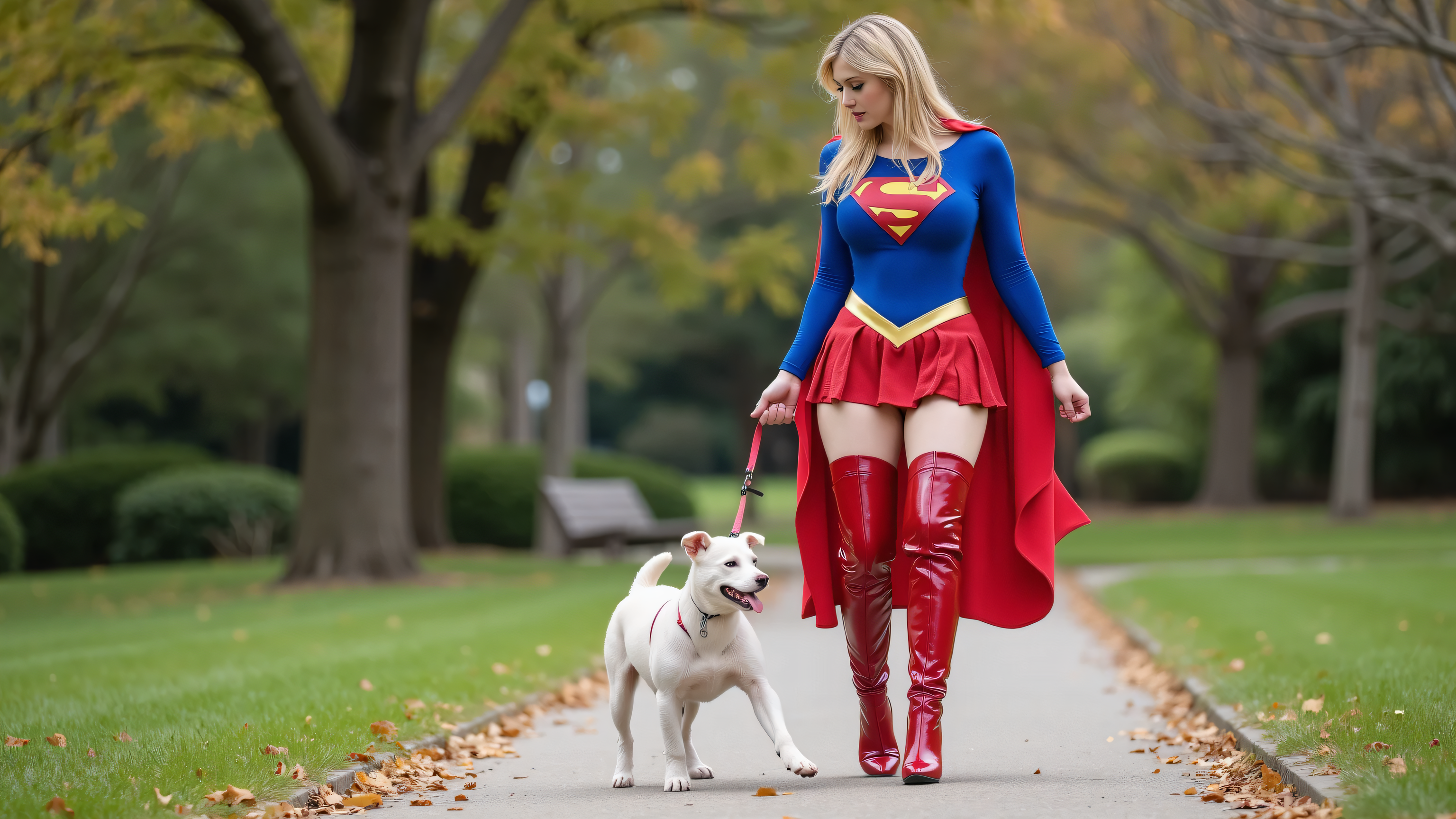 Supergirl With A Dog By Gordon2024 On DeviantArt supergirl-with-a-dog-by-gordon2024-on-deviantart