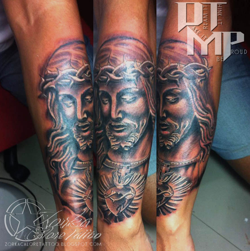 Jesus tattoo by zorka calore tattoo