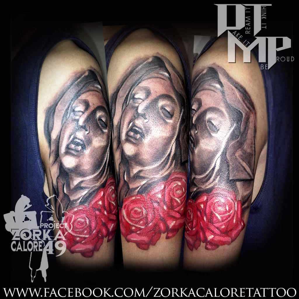 Virgin Mary Statue Tattoo By Zorka Calore Tattoo by surfboyz12 on DeviantArt