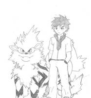 OC Trainer and Arcanine [OC]