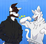 Just two bros being bros by CinnamoniRolli
