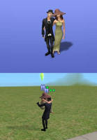 Isaac and Miasma as SIMS characters!