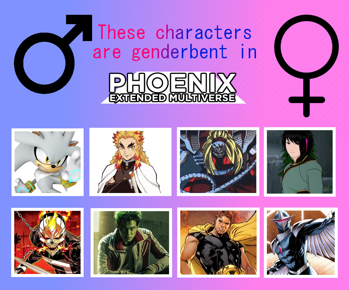Characters that are Genderbent - #1 by ShadowY518 on DeviantArt