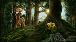 Applejack in the forest by ATRYLL