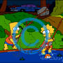 Bart And Lisa Fishing