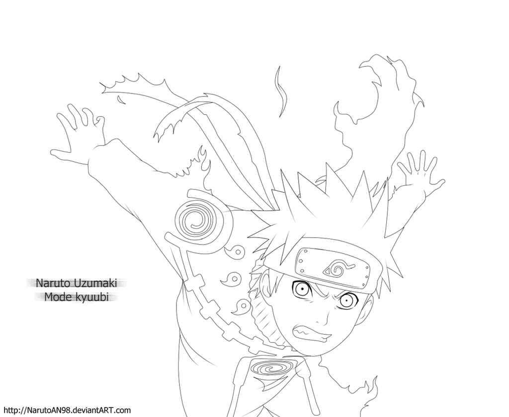 Naruto Uzumaki Mode kyuubi Lineart by NarutoAN98 on DeviantArt Naruto Uzumaki Mode kyuubi Lineart by NarutoAN98 on DeviantArt