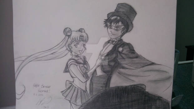 Sailor Moon and Tuxedo Mask