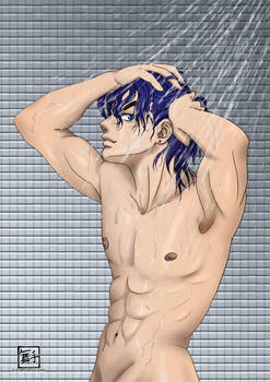 Josuke in the Shower