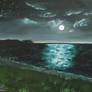 Moonlit Bournemouth Bay