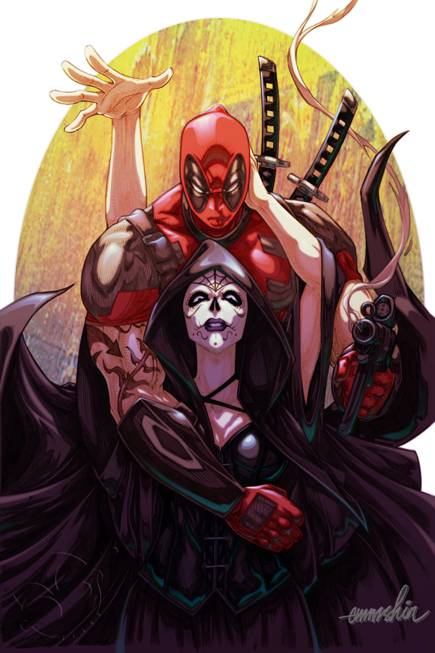 Deadpool and Mistress Death (Commission)