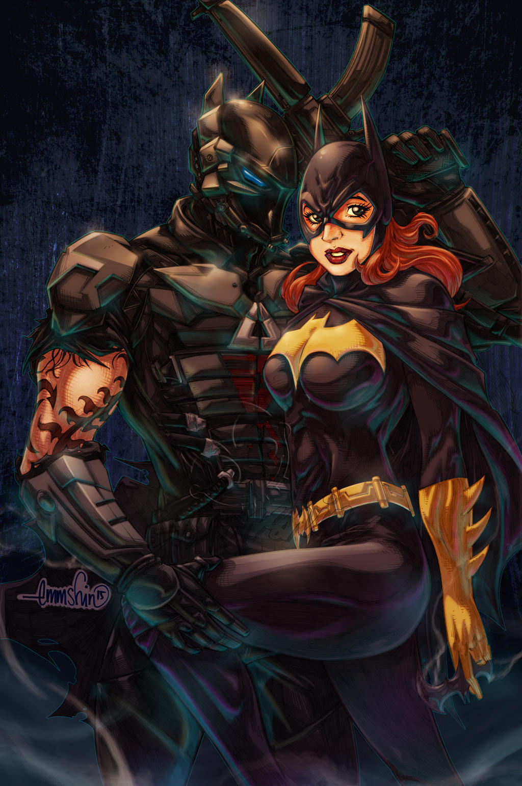 Arkham Knight / Batgirl by emmshin on DeviantArt.