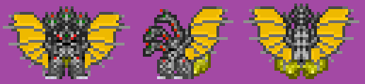 Hyper Mecha-King Ghidorah Overworld Sprite