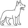 German Shepherd Lineart