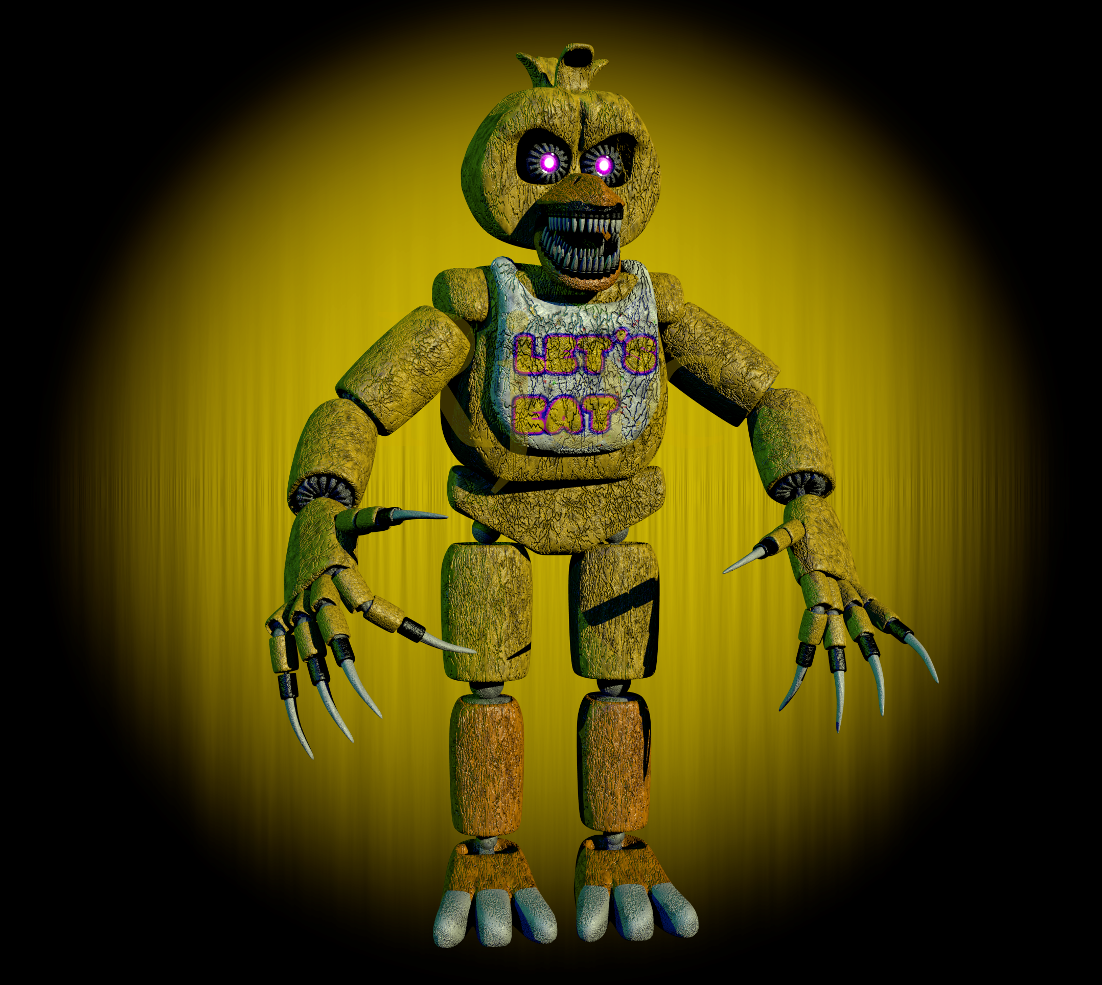 Nightmare FNaF 1 Chica (Full Model - Unwithered) by Rjac25 on