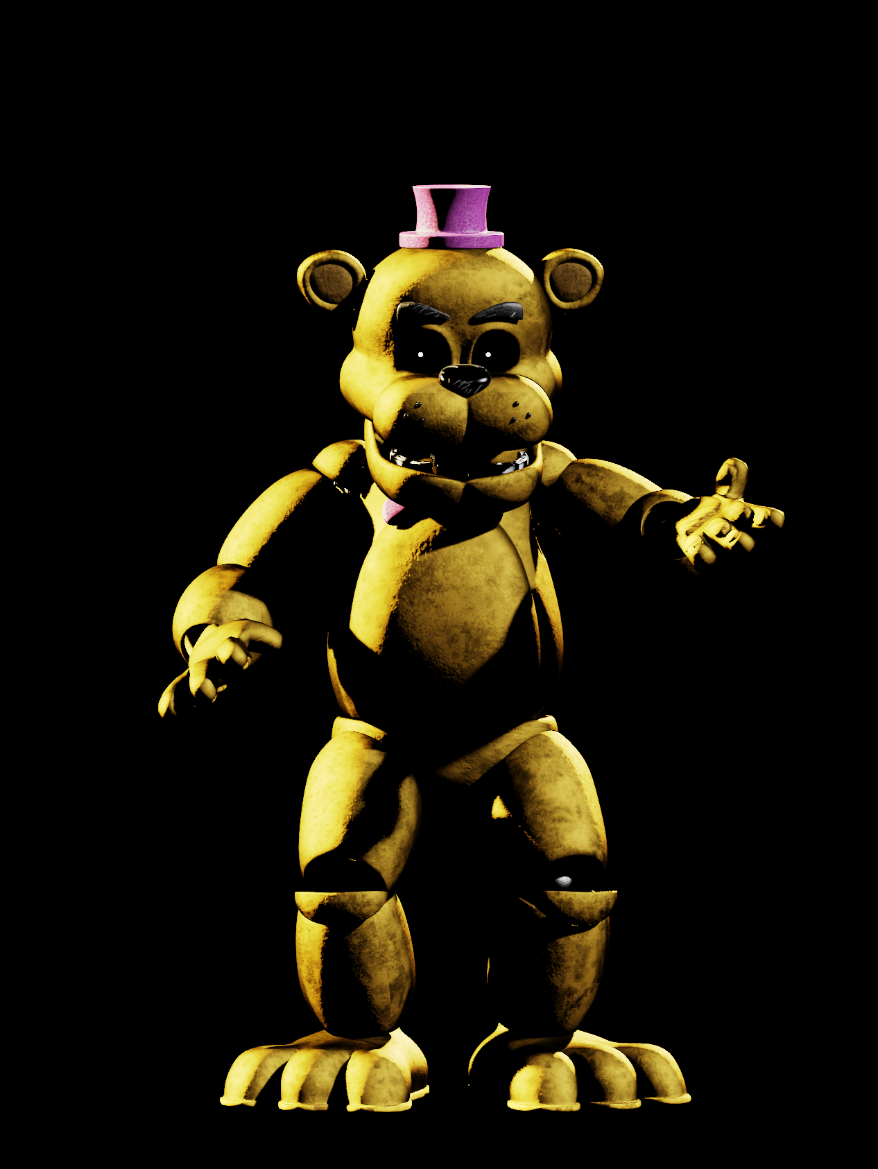 Fredbear Model (based off UCN) by JackFazbearGames on DeviantArt