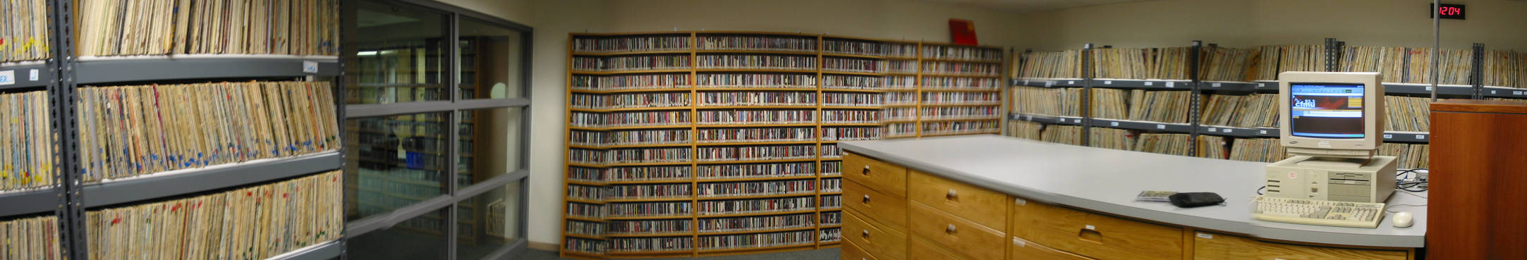 Wide angle record library