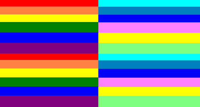 Rainbow Colors, Normal and Inverted by AVRICCI on DeviantArt