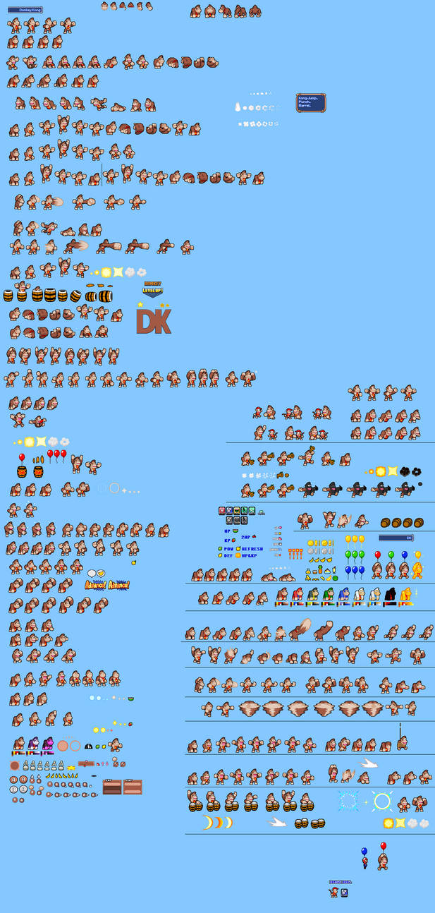 Donkey Kong Sprite Sheet (MLNG) by MateusCarvalho564 on DeviantArt