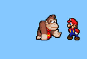 Donkey Kong Punches Toadsworth (MLNG)