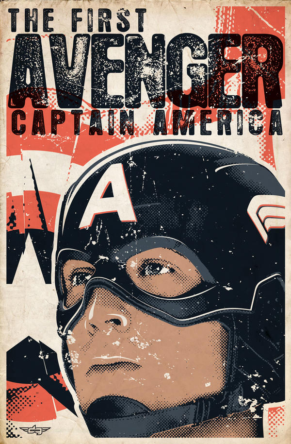 Captain America Retro Poster