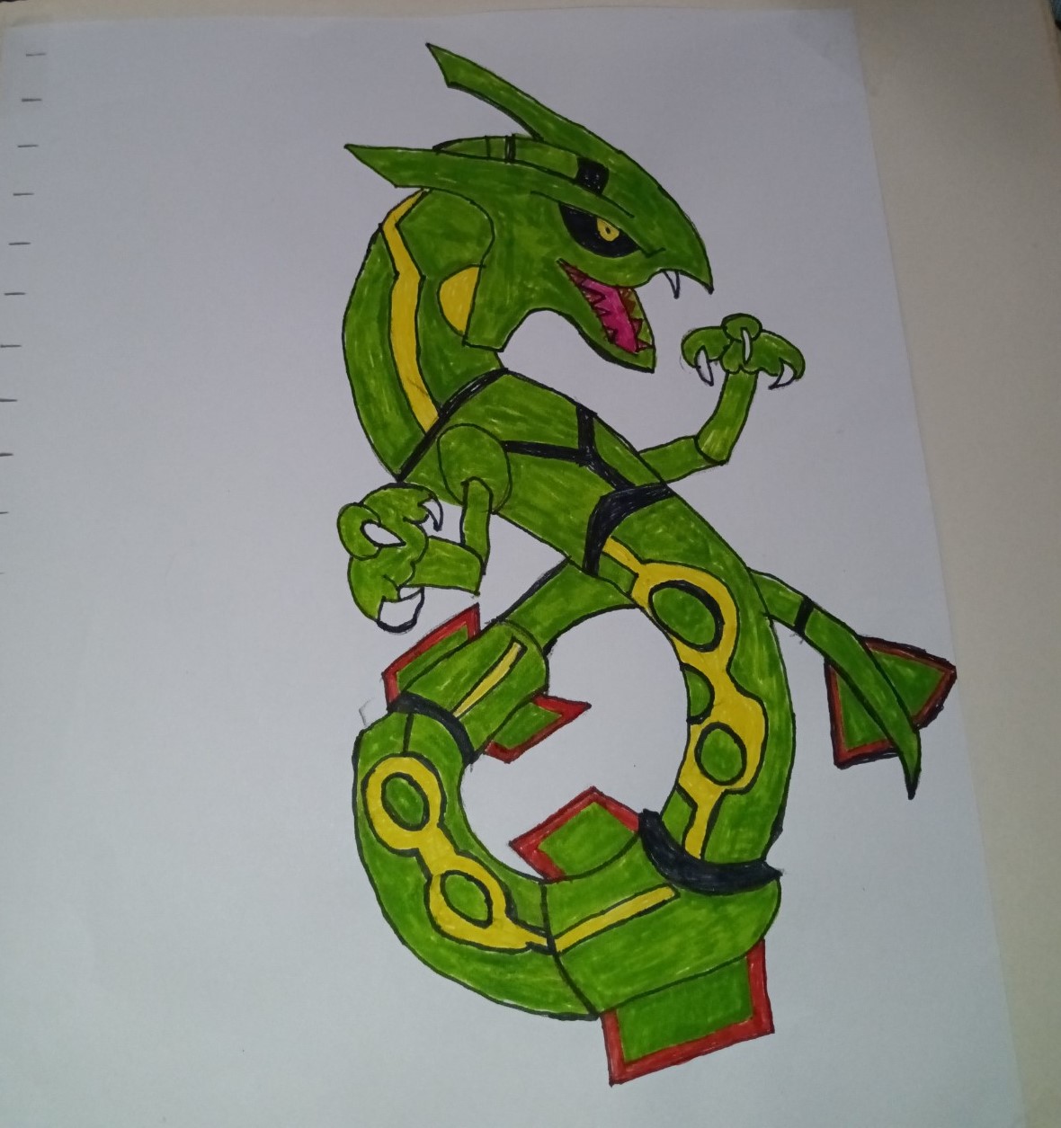 Mega Rayquaza shiny by DragonIan096 on DeviantArt