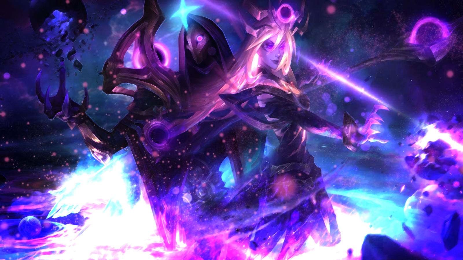 Dark Cosmic Jhin and Lux (LoL Wallpaper) by BlazeeFX on DeviantArt