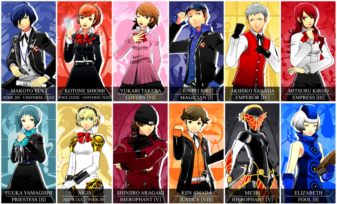 Persona 3 Character Portraits by JrRizzo on DeviantArt