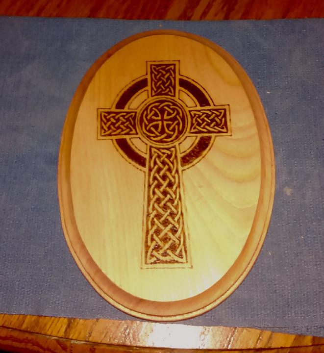 Celtic Cross 1 - pyrography