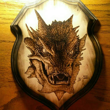 The Dragon Smaug - wood burning