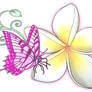 Frangipani Butterfly Tattoo
