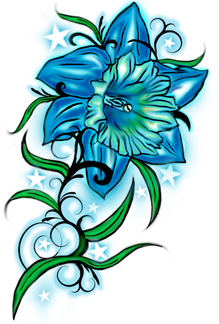 Daffodil Tattoo Design by 13star on DeviantArt Daffodil Tattoo Design by 13star on DeviantArt