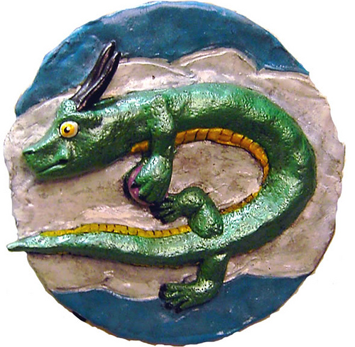 Oriental dragon plaque