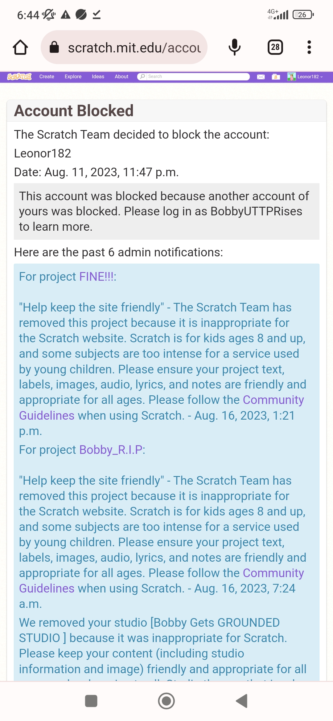 Scratch Deleted Harrymations's Account by TehChiknNuggitFan777 on DeviantArt