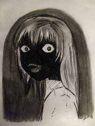 Horror Girl with charcoal